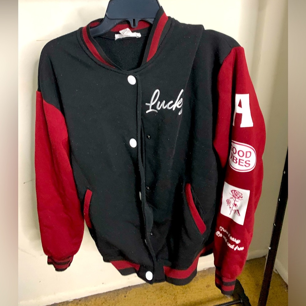 Graphic fleece jacket